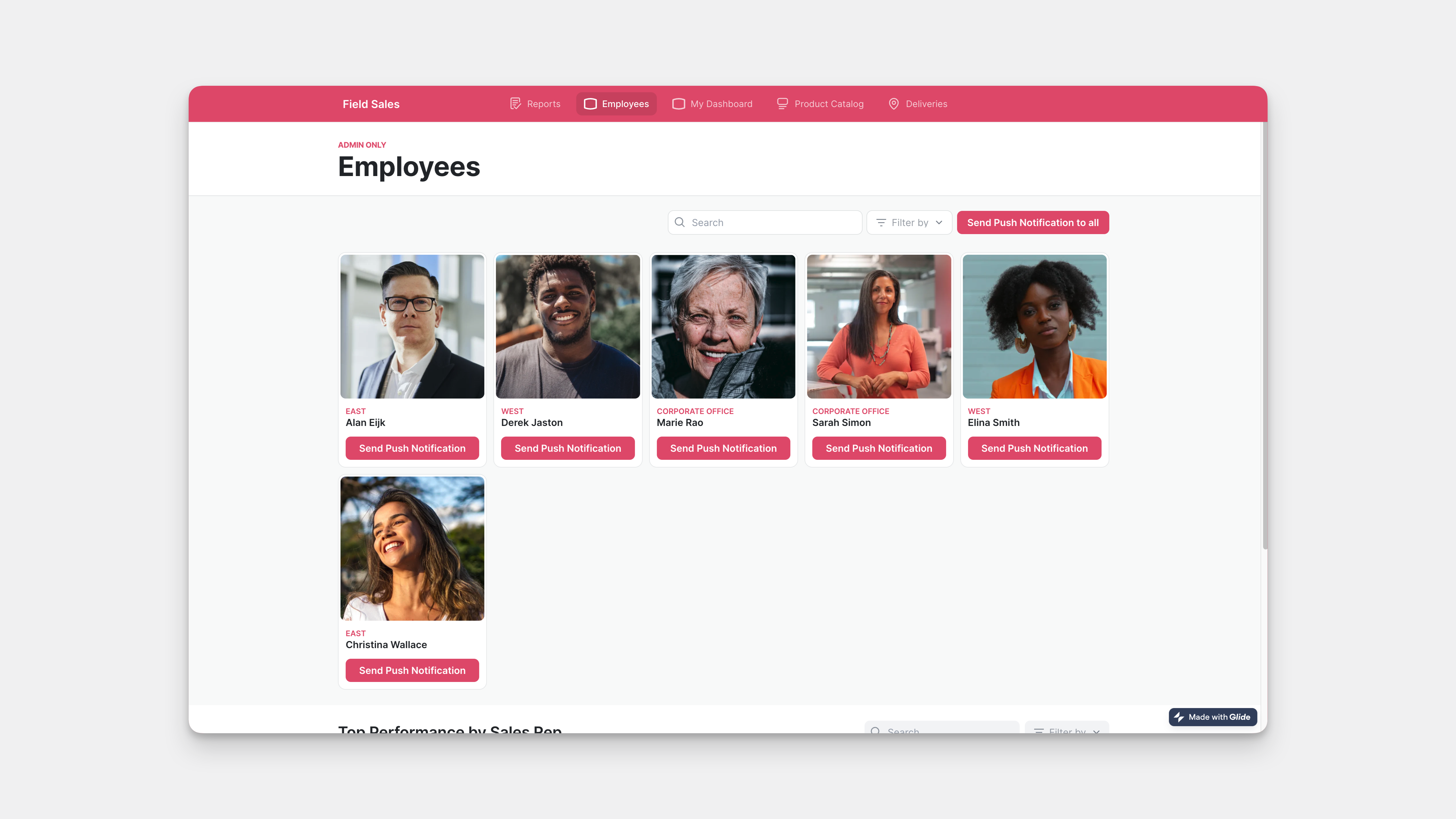 Use case of the Push Notification